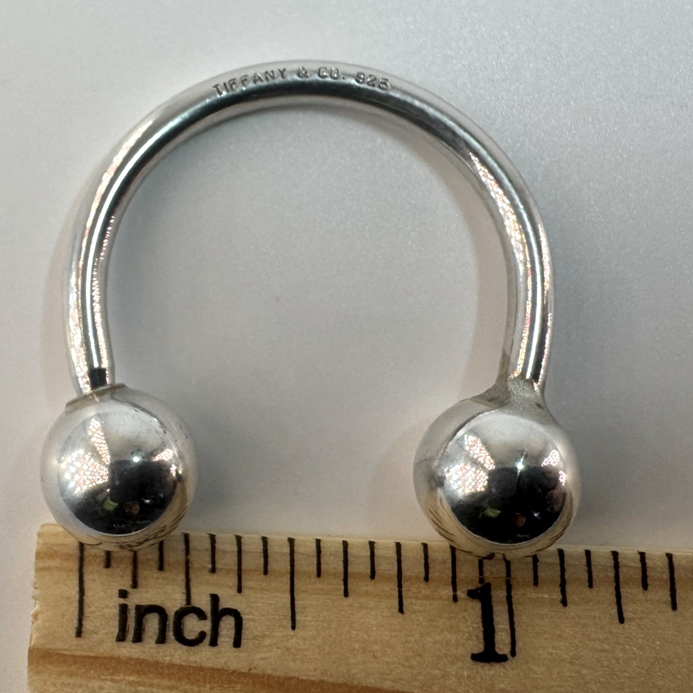 Tiffany & Co Ball Key Ring 925 Discontinued Vintage Unisex Sterling Silver AUTH - Picture 4 of 8
